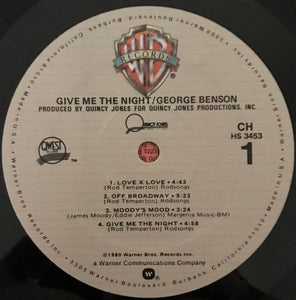 George Benson : Give Me The Night (LP, Album, Club, SRC)