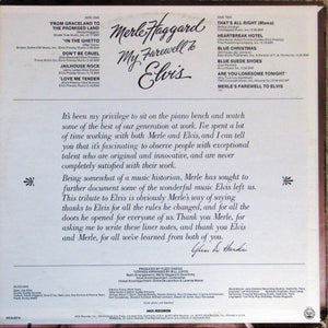 Merle Haggard : My Farewell To Elvis (LP, Album, Pin)