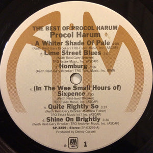 Procol Harum : The Best Of Procol Harum (LP, Comp, Mono, RE, R-I)