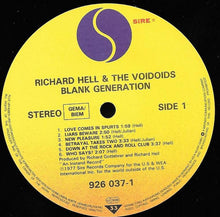 Load image into Gallery viewer, Richard Hell &amp; The Voidoids : Blank Generation (LP, Album, RE)

