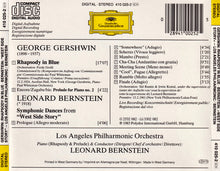 Laden Sie das Bild in den Galerie-Viewer, Gershwin*, Leonard Bernstein, Los Angeles Philharmonic Orchestra : Rhapsody In Blue · West Side Story: Symphonic Dances (CD, Album)
