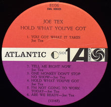 Charger l&#39;image dans la galerie, Joe Tex : Hold What You&#39;ve Got (LP, Album, Mono, MGM)
