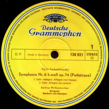 Laden Sie das Bild in den Galerie-Viewer, Peter Tschaikowksy* - Berliner Philharmoniker · Herbert von Karajan : Symphonie Nr.6 h-moll »Pathétique« (LP, RE)
