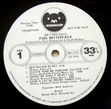 Load image into Gallery viewer, Paul Butterfield : Better Days (LP, Album, Promo, Gat)
