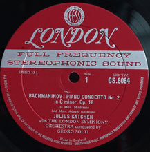 Load image into Gallery viewer, Julius Katchen With The London Symphony Orchestra*, Georg Solti, Rachmaninov*, Balakirev* : Concerto No. 2 In C Minor For Piano And Orchestra / Islamey -- Oriental Fantasia (LP)
