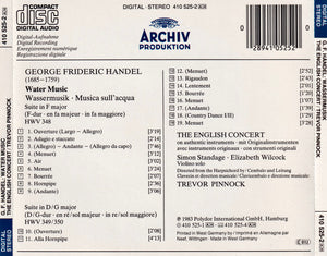 George Frideric Handel* - The English Concert · Trevor Pinnock : Water Music (CD, Album, RP)