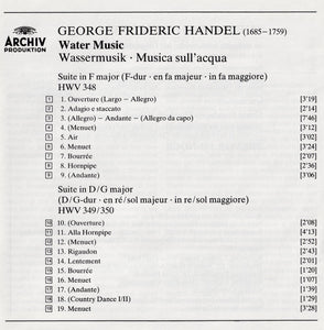 George Frideric Handel* - The English Concert · Trevor Pinnock : Water Music (CD, Album, RP)