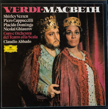 Laden Sie das Bild in den Galerie-Viewer, Verdi* - Shirley Verrett, Piero Cappuccilli, Plácido Domingo*, Nicolai Ghiaurov, Coro* E Orchestra Del Teatro Alla Scala, Claudio Abbado : Macbeth (3xLP, Album + Box)
