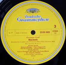 Laden Sie das Bild in den Galerie-Viewer, Verdi* - Shirley Verrett, Piero Cappuccilli, Plácido Domingo*, Nicolai Ghiaurov, Coro* E Orchestra Del Teatro Alla Scala, Claudio Abbado : Macbeth (3xLP, Album + Box)
