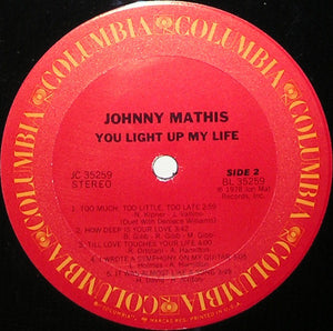 Johnny Mathis : You Light Up My Life (LP, Album, San)