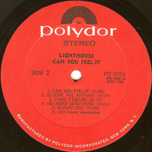 Load image into Gallery viewer, Lighthouse (2) : Can You Feel It (LP, Album)
