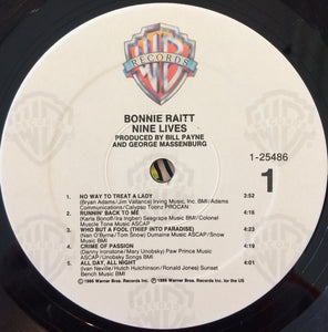 Bonnie Raitt : Nine Lives (LP, Album, Spe)