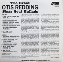 Laden Sie das Bild in den Galerie-Viewer, Otis Redding : The Great Otis Redding Sings Soul Ballads (LP, Album, Mono, RE, RM, 180)
