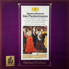 Load image into Gallery viewer, Johann Strauss* - Julia Varady*, Lucia Popp, Hermann Prey, Iwan Rebroff*, René Kollo, Bernd Weikl, Bayerisches Staatsorchester, Carlos Kleiber : Die Fledermaus (2xLP + Box)
