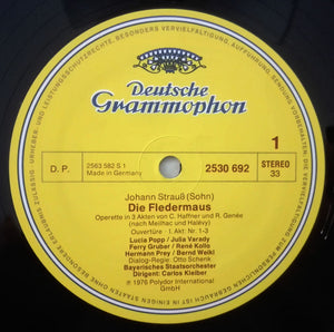 Johann Strauss* - Julia Varady*, Lucia Popp, Hermann Prey, Iwan Rebroff*, René Kollo, Bernd Weikl, Bayerisches Staatsorchester, Carlos Kleiber : Die Fledermaus (2xLP + Box)