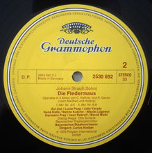 Load image into Gallery viewer, Johann Strauss* - Julia Varady*, Lucia Popp, Hermann Prey, Iwan Rebroff*, René Kollo, Bernd Weikl, Bayerisches Staatsorchester, Carlos Kleiber : Die Fledermaus (2xLP + Box)
