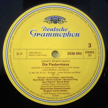 Load image into Gallery viewer, Johann Strauss* - Julia Varady*, Lucia Popp, Hermann Prey, Iwan Rebroff*, René Kollo, Bernd Weikl, Bayerisches Staatsorchester, Carlos Kleiber : Die Fledermaus (2xLP + Box)
