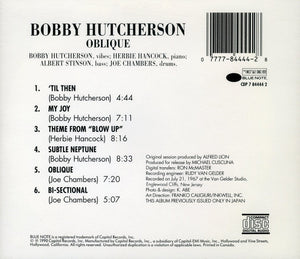 Bobby Hutcherson : Oblique (CD, Album, RE, RP)