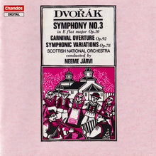 Laden Sie das Bild in den Galerie-Viewer, Dvořák*, Scottish National Orchestra* Conducted By Neeme Järvi : Symphony No.3 In E Flat Major, Op. 10 • Carnival Overture Op. 92 • Symphonic Variations Op. 78 (CD)
