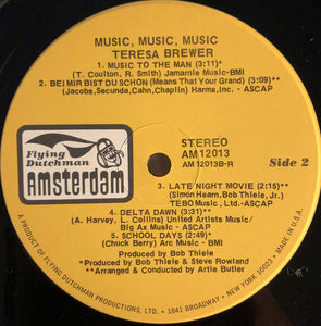 Teresa Brewer : Music, Music, Music (LP, Album)