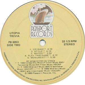 Utopia (5) : Trivia (LP, Comp, Hub)