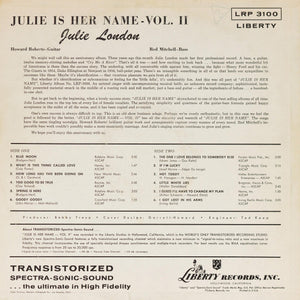 Julie London : Julie Is Her Name Volume II (LP, Album, Mono, RE)