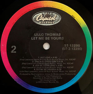 Lillo Thomas : Let Me Be Yours (LP, Album, Jac)