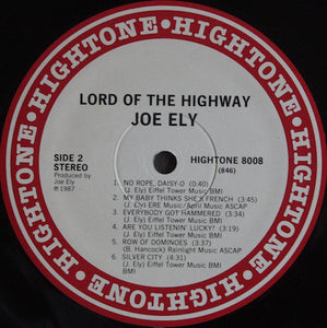 Joe Ely : Lord Of The Highway (LP, Album, Rai)