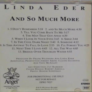 Linda Eder : And So Much More (CD, Album, Promo)