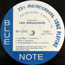 Laden Sie das Bild in den Galerie-Viewer, Lou Donaldson : Blues Walk (LP, Album, Mono, RE)
