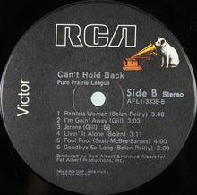 Laden Sie das Bild in den Galerie-Viewer, Pure Prairie League : Can't Hold Back (LP, Album)
