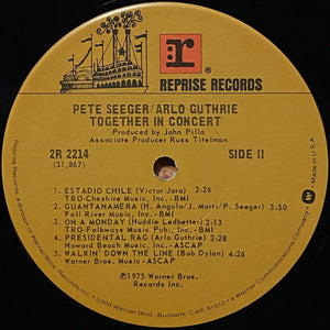 Pete Seeger & Arlo Guthrie : Pete Seeger & Arlo Guthrie Together In Concert (2xLP, Album, Win)