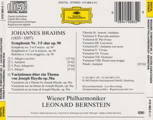 Charger l&#39;image dans la galerie, Brahms* - Wiener Philharmoniker, Leonard Bernstein : Symphonie No.3 / Haydn-Variationen (CD, Album)
