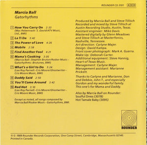 Marcia Ball : Gatorhythms (CD, Album)