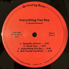 Load image into Gallery viewer, C. David Townsend : Everything You Say (LP, Album)
