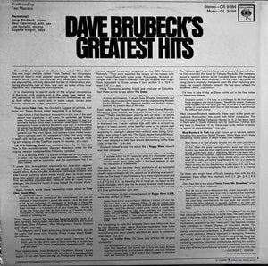 Dave Brubeck : Dave Brubeck's Greatest Hits (LP, Comp, Mono)