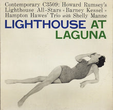 Laden Sie das Bild in den Galerie-Viewer, Howard Rumsey's Lighthouse All-Stars ✳ Barney Kessel ✳ Hampton Hawes' Trio* With Shelly Manne : Lighthouse At Laguna (LP, Album)
