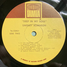 Laden Sie das Bild in den Galerie-Viewer, Smokey Robinson : Deep In My Soul (LP, Album)
