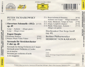 Peter Tschaikowsky* - Berliner Philharmoniker - Herbert von Karajan : Ouverture Solennelle »1812« - Streicherserenade - Polonaise Und Walzer Aus »Eugen Onegin« (CD, Comp, RM)