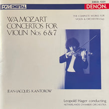 Charger l&#39;image dans la galerie, W. A. Mozart* : Kantorow* / Hager* / Netherlands Chamber Orchestra : Concertos For Violin Nos. 6 &amp; 7 (CD, Emp)
