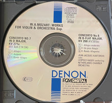 Charger l&#39;image dans la galerie, W. A. Mozart* : Kantorow* / Hager* / Netherlands Chamber Orchestra : Concertos For Violin Nos. 6 &amp; 7 (CD, Emp)
