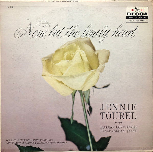 Jennie Tourel : None But The Lonely Heart (LP, Album, Mono, Styrene)