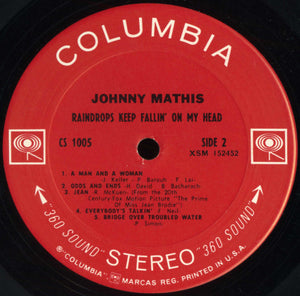 Johnny Mathis : Raindrops Keep Fallin' On My Head (LP, Album, San)