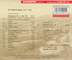 Elgar*, London Philharmonic Orchestra, Bryden Thomson : Symphony No.1 • Symphony No.2 • The Sanguine Fan • Froissart (2xCD, Comp, RM)