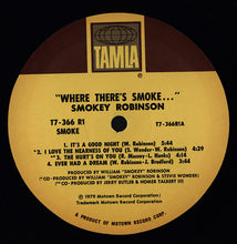 Laden Sie das Bild in den Galerie-Viewer, Smokey Robinson : Where There&#39;s Smoke... (LP, Album)
