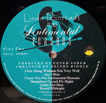 Load image into Gallery viewer, Linda Ronstadt With Nelson Riddle &amp; His Orchestra* : For Sentimental Reasons (LP, Album, All)
