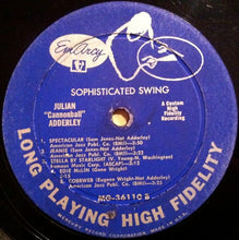 Laden Sie das Bild in den Galerie-Viewer, Julian "Cannonball" Adderley* : Sophisticated Swing (LP, Album, Mono)
