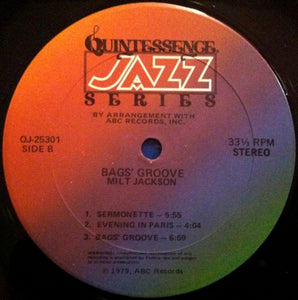 Milt Jackson : Bags' Groove (LP, Comp)