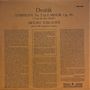 Dvořák* - Arturo Toscanini, NBC Symphony Orchestra : Dvořák's Symphony "From The New World" (LP, Album, Ind)