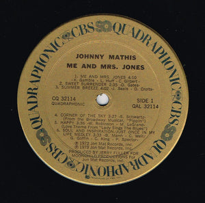 Johnny Mathis : Me And Mrs. Jones (LP, Album, Quad)